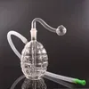 Mini granada Bong de água queimador de óleo de vidro para plataformas de petróleo Bongs de água pequeno queimador de óleo cachimbo de água Cachimbo de cinzas cachimbo de água