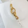 Ins-collar de perlas barrocas naturales para mujer, pulsera de apretón de manos, diseño de nicho, accesorios de joyería que combinan con todo, tendencia de moda de verano