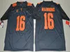 NCAA Tennessee Volunteers Football Jersey 1 Jason Witten 11 Joshua Dobbs 16 Peyton Manning 고품질 저지 사이즈 S--XXL