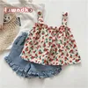 Lawadka Summer Baby Girl Clothes Sets Floral Tam camise
