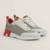 Top Quality Modern Sporty Look Bouncing Sneakers Shoes Knit Calfskin Light Rubber Sole Trainers Technical Canvas Suede Outdoor Comfort Walking