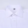 Gemelli francesi da uomo Camicie eleganti da lavoro Maniche lunghe Twill bianco blu Formato asiatico M, L, XL, XXL, 3XL, 4XL, 5XL, 6XL 220330