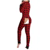 Women's Jumpsuits & Rompers Selling Sexy Women Floral Printed Cutout Functional Buttoned Flap Adults Pajamas Club Button Design Plunge Loung