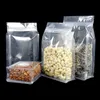 100 unids 3D Clear Sket Up Bolsa de embalaje Grueso Barrera Carne Pollo Salchicha Snack Cereales de arroz Regalos de fiesta de boda Muestra Bolsas de almacenamiento de sellado térmico