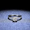 AeTeey 1ct 3CT Real D Farbe vier Stecker Ring 925 Sterling Silber Fine Schmuck Hochzeitsgeschenk für Frauen RI027 220816