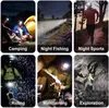 Wiederaufladbare Stirnlampen, superhelle LED-Taschenlampe, wasserdichte Stirnlampen, 8 Modi, Camping-Taschenlampe für Outdoor-Wandern, Radfahren, Angeln, Expedition