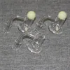 Rökningstillbehör kvarts banger nagel med glas kolhydrater och terp pärlor 10mm 14mm 18mm kvinnliga kvartsbangers för dab rigg bong
