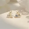 Charm Starfish Shell Stud Earrings for Women Small Cute Imitation Pearl Earrings Banquet Wedding Jewelry GC1548