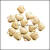 30 pièces couleur or coeurs breloques collier pendentif Bracelet fabrication de bijoux artisanat fait à la main fournitures de travaux manuels 11*12Mm A21 livraison directe 2021 résultats
