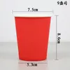 Pure Color Party одноразовая бумажная стаканчика сока Cup Cup Diy украшения детского душа дети день рождения свадебный пикник. Споднявая посуда 20220614 D3