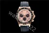 ZP Factory Custom Swiss Cal Orologio Movimento da uomo 116515LN Cinturino in oro rosa Cosmograph Chocolate Oysterflex Designer 116515 Su224g