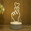 Strings Acrylic 3D Night Light Lamp Home Outdoor Landscape Decoration Gifts Room High Quality LightsLED LED