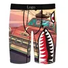 Plus Size S-XXL Masculino Cueca Sexy Impresso Boxer Cueca Shorts Boxer Macio Respirável Calça Curta Com Pacote