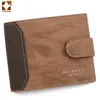 Portefeuilles hommes en cuir court moraillon hommes sacs à main 100% haut Vintage Cartera Hombre petit portefeuille à fermeture éclair pour homme portefeuilles