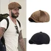 Unisex Spring Autumn Winter sboy Caps Men And Women Warm Octagonal Hat For Male Detective Hats Retro Flat 220817