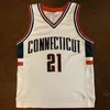 Custom College Basketball Connecticut UConn Huskies Jersey R.J. Cole Adama Sanogo Tyrese Martin Isaiah Whaley Tyler Polley Andre Jackson