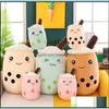 Мягкие плюшевые животные Bubble Tea Toy Animal Cute Food Cup Milk Boba Мягкая подушка Подарок на день рождения Drop Delivery 2021 Игрушки Подарки Babydhs Dhl40