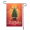 NIEUWE MERRY Christmas Banner Merrychristmas Santa Patroon Tuin Sign Linnen Materiaal met ijzeren vlaggenmast rechthoekige banner 47x32cm