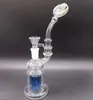 10.8 Inch Colorful Pattern Mini Glass Bong Hookah with Long Straw Beaker Smoking Pipes with Bowl for Tobacco Accessories