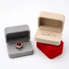 Samt-Schmuck-Ring-Box, Doppel-Ring-Aufbewahrungsboxen, Ohrringe, Organizer, Halter, Geschenkpaket für Verlobung, Hochzeit