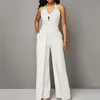 Women's Jumpsuits & Rompers Sexy Bodycon Bodysuit Women White Lace Up Jumpsuit Loose One Piece Romper Overalls Party Playsuit Female