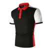 Summer Leisure Shirt Men's Short Sleeve Lapel Slimming Sale Of Patchwork Contrast Polor Polos