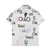 Tasarımcı Gömlek Erkek Moda Kaplan Mektubu V İpek Gömlek Günlük Gömlek Erkekler İnce Fit Plaj Şortları Kısa Kollu Elbise Gömlek M-3XL