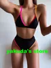 sports bikini Sets women' Sexy Cheap high waist split swimsuit sequins solid yakuda Split Leopard triangle undergarment covering the chest