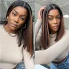 U Part Wig No Leave Out Ombred Full Machine Wig Short Bob Wigss Bone Straight Highlight Human Hair Wigs for Black Women