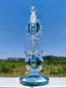 12 Inch Green Heavy Thick MIxed Color Lab Hookah Glass Bong Dabber Rig Recycler Pipes Water Bongs Smoke Pipe with 14mm Female Joint