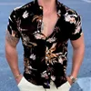 Chemises décontractées pour hommes 2022 Summer Mens Vintage Chemise rayée Mode Luxe Manches courtes Hawaii pour hommes Blusas Camisa Masculina
