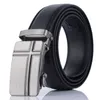 2022 Hot Men Belts Head Buckle Silver Leisure Business Accessories Automatic Ratchet Luxury Fashion Pu Leather