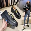 Scarpe in pelle da donna Mocassini Décolleté Eleganti Sneakers con piattaforma media Ragazze Zeppe di grandi dimensioni