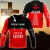 CLOOCL chrétien jésus catholique bricolage personnaliser nom impression 3D hommes sweat à capuche pour femme automne vente décontracté Streetwear pulls sauvages 220706