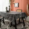 Table Cloth Dark Grey Cotton Decor Linen Dining Coffee Cover Banquet Kitchen Furniture Dust