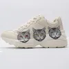 Vintage Beige Casual Daddy Schuhe Leder Casual Echte Frauen Schuh Bequeme Mode Männer Sneakers Mund Tiger Größe 35-45