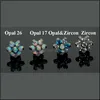 Other Body Jewelry 1Pcs G23 Titanium Prong Set Fire Opal Ear Tragus Cartilage Studs Helix Piercing Barbell Dhb