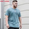 T-shirt masculina de verão Manga curta tamanho grande 10xl 6xl 8xl Tamart de rua casual de tamanho grande de tamanho grande camisetas simples azul verde 52 54 tops 220520