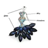 20 Pcs/Lot Fashion Jewelry Brooches Crystal Rhinestone Dancing Girl Brooch Pin For Decoration/Gift