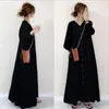 Casual Dresses 2022 Spring Japanese Simple Solid Color V-neck Long Sleeve Dress High Waist Thin Loose Women A-line Tide