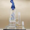 10 Zoll blaues Glas Wasserpfeife Bong Shisha Rohre Bongs Wasserpfeife Rauchpfeifen Bongs Flaschen Dab Rig Größe 14 mm Innengewinde