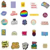 50PCS INS Motivational Phrases Stickers Motorcycle Travel Luggage Guitar Skateboard Waterproof Classic Toy Cool Sticker