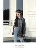 Spring Autumn Four Big Pocket Women's Jackets Loose Design Biker BF Vintage Lady Pu Leathe Leather Moto 2022