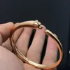 diamond bangle Panthere Brass Gold Plated 18K official replica jewelry top quality luxury brand bangles ADITA classic style ladies bangl highest counter quality