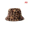 Berets Winter Kuh Leopard Kunstpelz Flauschige Eimer Hüte Frauen Im Freien Warme Sonnenhut Plüsch Fischer OutdoorBerets