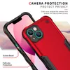 Custodie per telefoni a doppio strato 2 in 1 Armatura antiscivolo antiurto per iPhone 14 15 Plus Pro Max 13 12 Mini 11 8 7 Plus XR XS Samsung S22 S23 S24 Cover posteriore rigida per PC ultra morbida in TPU