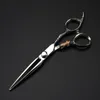 Professionell JP 440c Steel 6 '' Upscale Golden Tiger Hair Saxar Skärande Frisör Frisyr Tunna Shears Frisör 220317