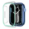 Lumineuze horlogekas voor Apple Watch 41 mm 45 mm 44 mm 42 mm 40 mm 38 mm holle halfpakket pc -cover Iwatch 7 6 5 4 3 SE Watchband Accessories