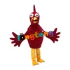 Costume da boneca de mascote M1105 feitos à mão do brinquedo vermelho frango preto de frango recheado mascote animal para adultos
