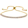 Hoge Kwaliteit Cubic Zirconia Tennis Ketting Verstelbare Armband 18K Gouden Crystal Vrouwen Bruiloft Sieraden voor Gift